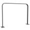 Lean-on hoop made of flat steel | 50 x 12 mm | in bent design | without cross bar | total width: 1000 mm | hot-dip galvanized and coated DB 703